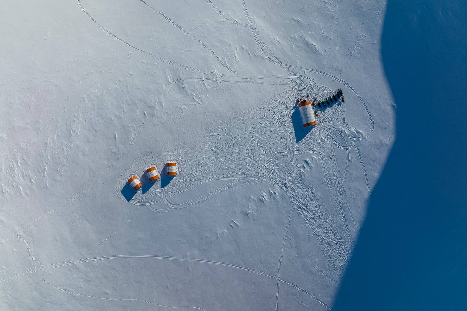 Capsule at edge of atmosphere