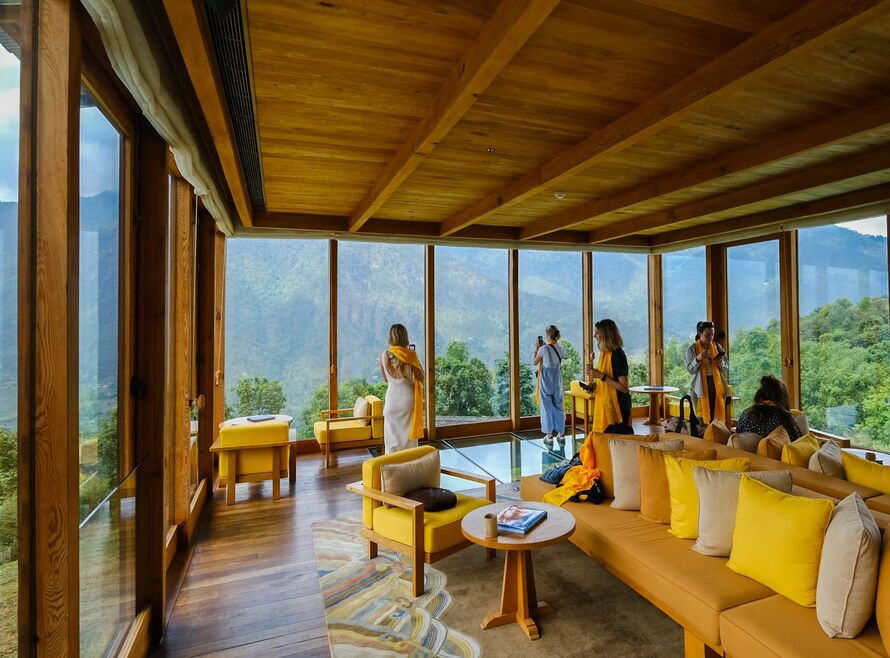 Interior shot of Six Senses Punakha