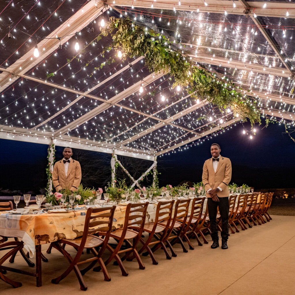 Dining table in the African bush